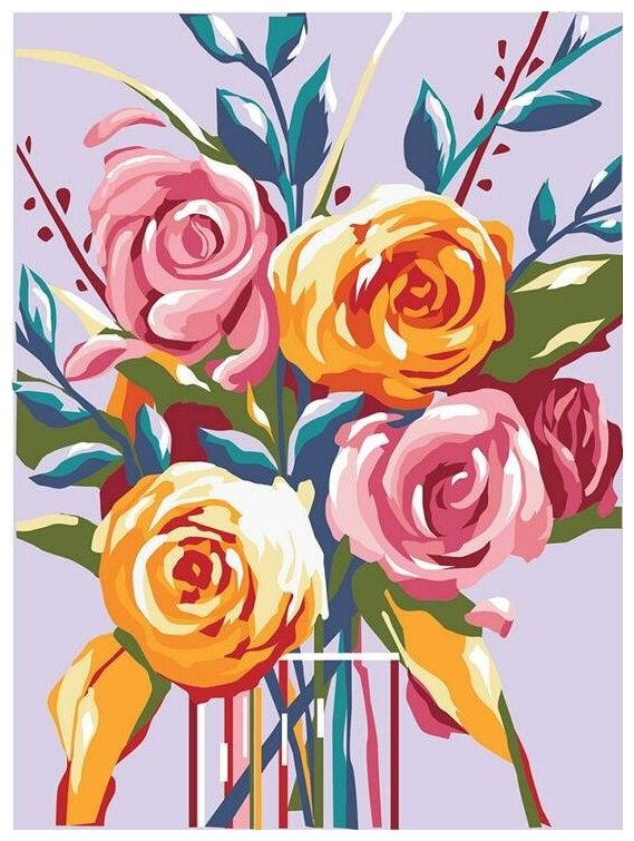 Картина по номерам "Нежные розы", 30x40 см, Артвентура
