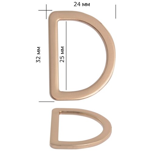кольцо металл tby 2a1065 1 32 3мм внутр 25мм цв золото уп 10шт Полукольцо металл TBY-1C4677.1 32х24мм (внутр. 25мм) цв. золото уп. 10шт