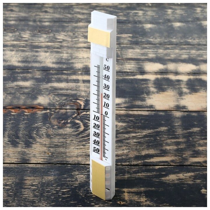 Термометр оконный, мод. ТСН-42, от -50°С до +50°С, на "липучке", упаковка блистер 1546040