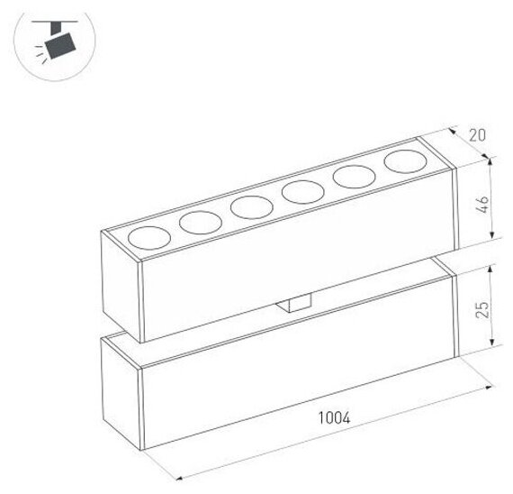 Светильник MAG-DOTS-FOLD-25-S1004-30W Warm3000 (BK, 30 deg, 24V) (Arlight, IP20 Металл, 3 года) - фотография № 3