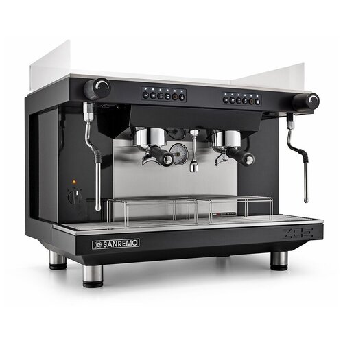 Кофемашина-автомат рожковая профессиональная для дома и кофейни Sanremo ZOE 2G SED TA 2 высокие группы черная 33230000₽