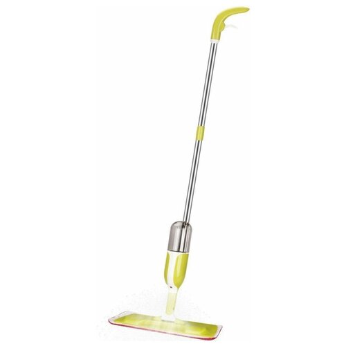 Швабра с капсулой наполненной воды на ручке, зеленый
