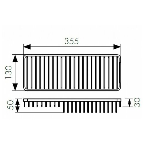 Полка настенная прямоугольная Kaiser KH-5052 Black