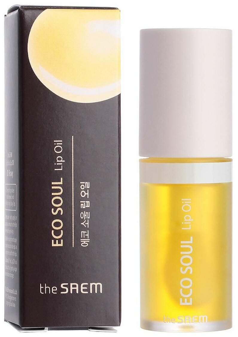 The Saem~Увлажняющее масло для губ c медом~Eco Soul Lip Oil 01 Honey
