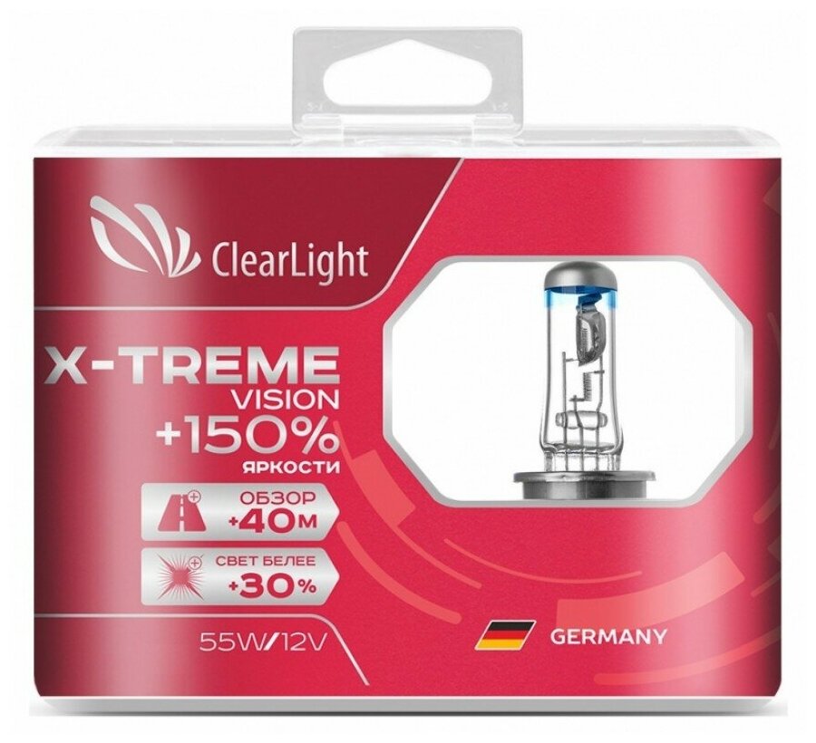 Лампы галогенные «ClearLight» H8 X-treme Vision +150% (12V-35W) #MLH8XTV150