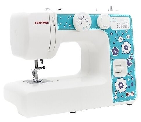 Швейная машина Janome PS-15, белый/голубой