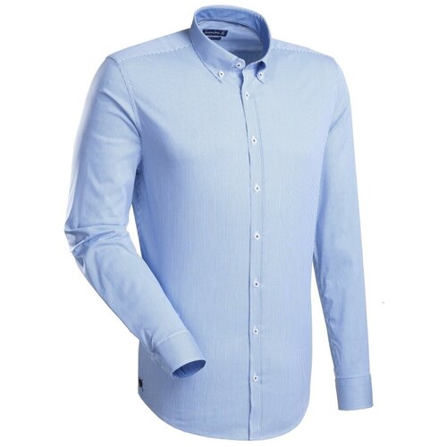 фото Рубашка jacques britt размер 42 синий/белый