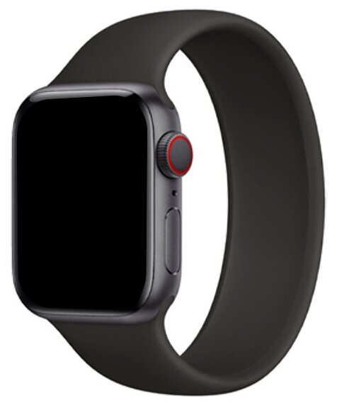 Ремешок-браслет силиконовый Solo Loop для Apple Watch 42/44/45/49 мм, L(155мм), черный (8)