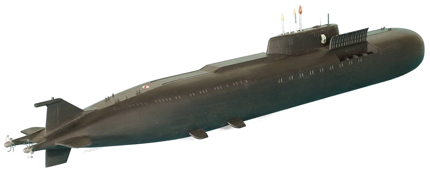 ZVEZDA Сборная модель Российский атомный подводный ракетный крейсер К-141 "Курск", подарочный набор - фото №3