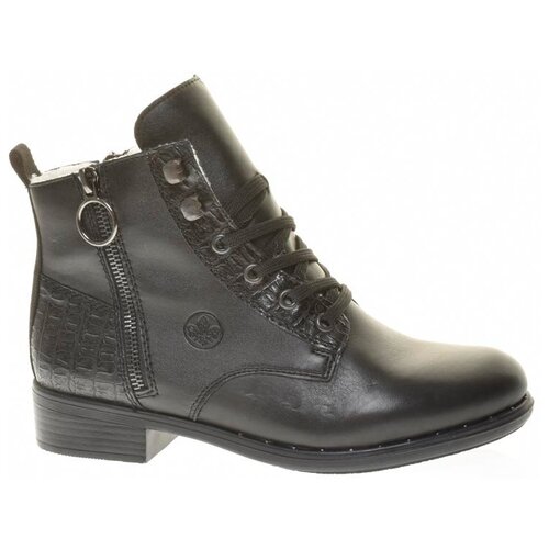 фото Ботинки rieker женские зимние, размер 39, цвет черный, артикул 77814-01