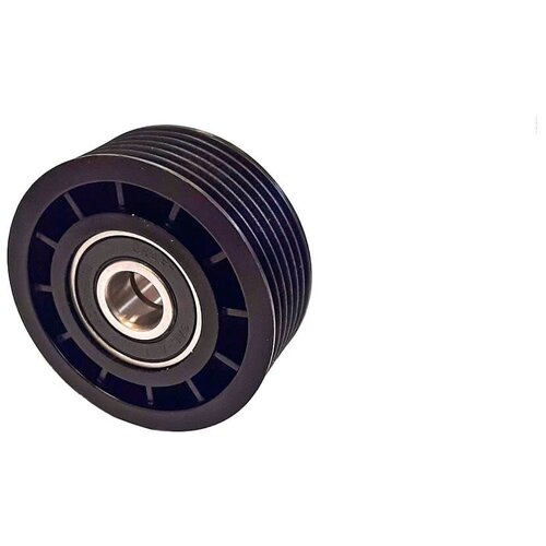 Натяжной ролик ремня УАЗ, ГАЗ двигатель ЗМЗ 40904, 4091, УМЗ 4216 Евро 2, 3 (6-ручейковый, поликлиновой с 2-х рядным подшипником)