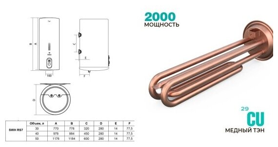 Накопительный электрический водонагреватель Timberk SWH RS7 40V - фотография № 7