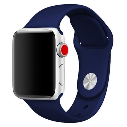 Ремешок для Apple Watch 42/44/45/49 mm силиконовый, темно-синий