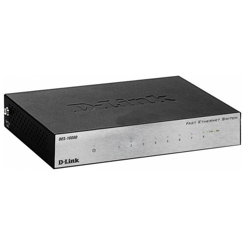 Коммутатор D-Link DES-1008DL2B 8x100Mb неуправляемый