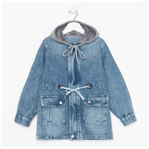 фото Куртка джинсовая для мальчика, цвет синий, рост 116 см rusexpress