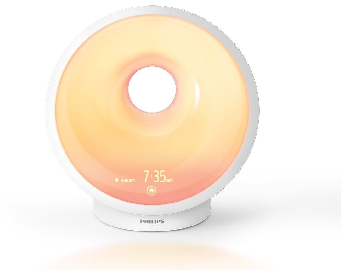 Световой будильник Philips SmartSleep Sleep & Wake-up Light HF3650/70, глянцевый белый