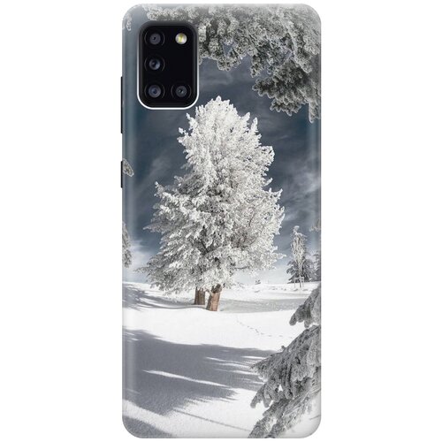 фото Силиконовый чехол на samsung galaxy a31 / самсунг а31 с принтом "заснеженные деревья gosso