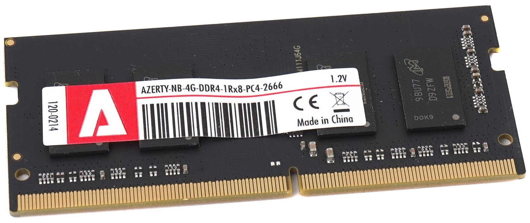 Оперативная память Azerty DDR4 1Rx8 PC4-2666 NB-4G-2666 SODIMM 4Gb