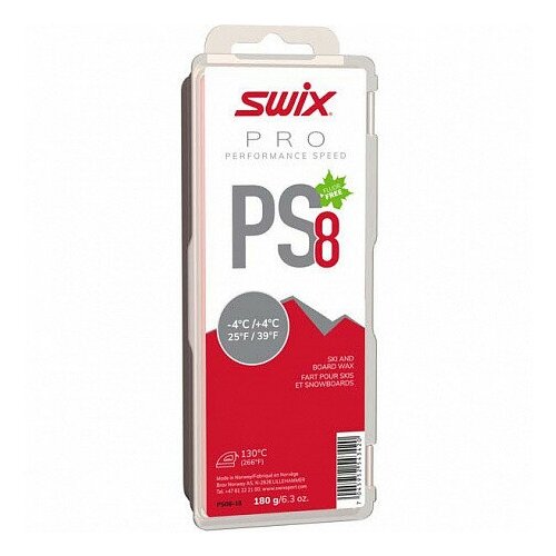 Парафин Swix PS8 Red, 180 г парафин swix f4 180 180 гр