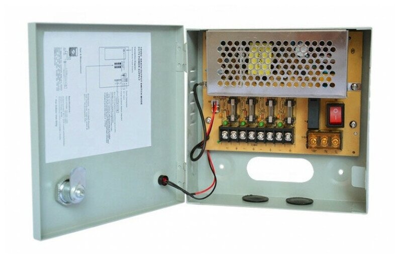 Преобразователь напряжения 220-12В 5A на 4 устройства CARCAM IPS12V5A-4