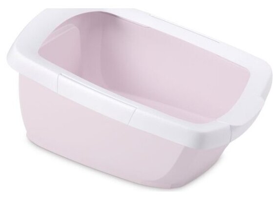 Туалет для кошек Imac FUNNY с высокими бортами, нежно-розовый,62х49,5х33 см