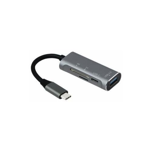 Хаб USB Type-C с кардридером USB 3.0 + Type-C + SD/microSD | ORIENT JK-329 otg картридер usb 3 2 gen1 type c microsd t flash orient c321