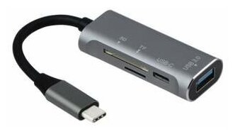 Хаб USB Type-C с кардридером USB 30 + Type-C + SD/microSD | ORIENT JK-329