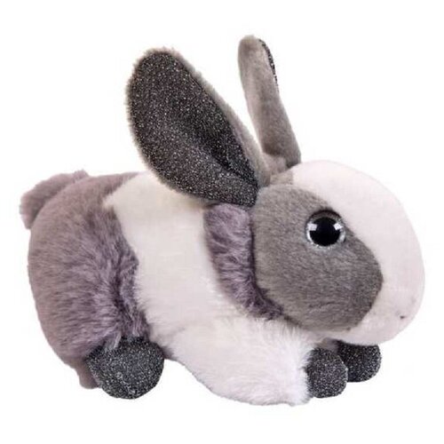 Мягкая игрушка ABtoys Домашние любимцы Кролик серый, 15 см