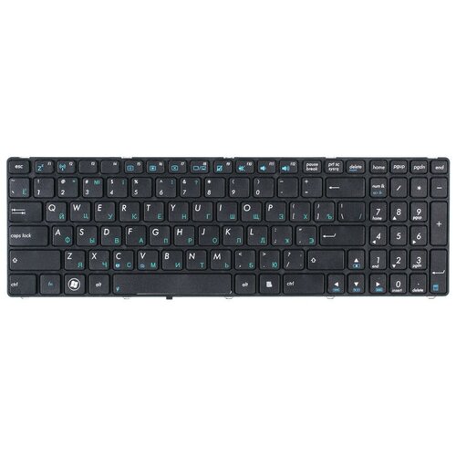 Клавиатура для Asus X54H X55A N53SV K52F K53SD K53E K53SV X75VC K52 X54C N53 X55VD X75A черная с черной рамкой 1050₽