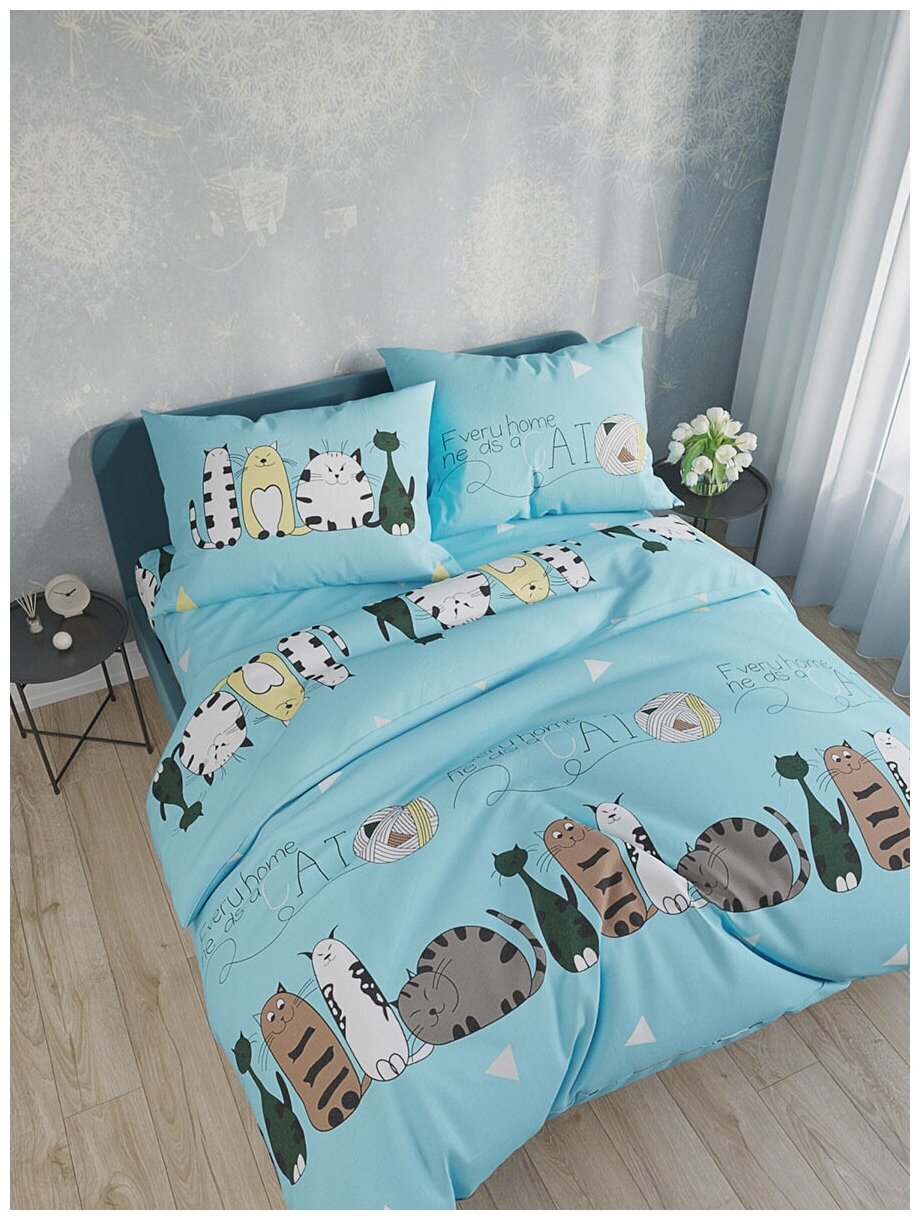 фото Постельное Белье Simple House "Кити" с простыней на резинке