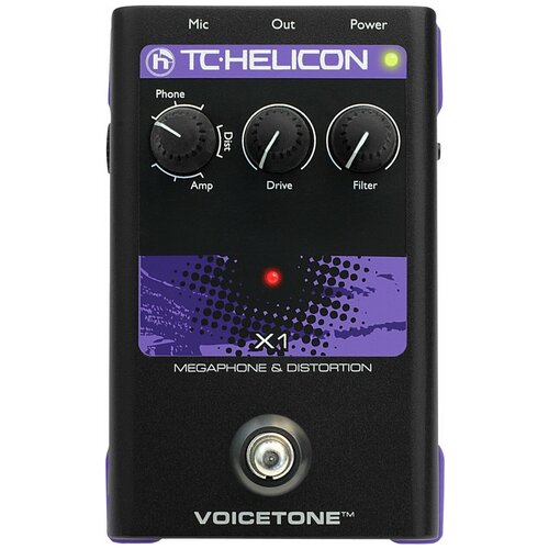 TC Helicon VoiceTone X1 напольная вокальная педаль эффекта искажения и фильтрации вокальная педаль эффекта коррекции тона tc helicon voicetone c1