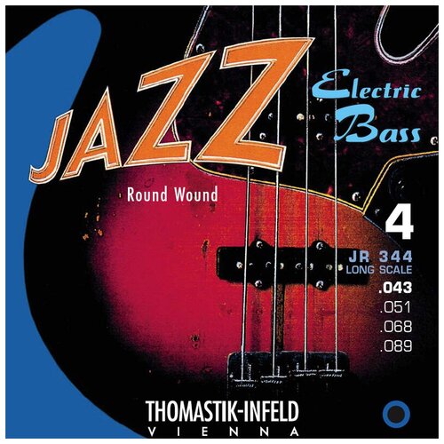 Набор струн Thomastik-Infeld Jazz Round Wound JR344, 1 уп. набор струн thomastik infeld jazz swing js110 1 уп