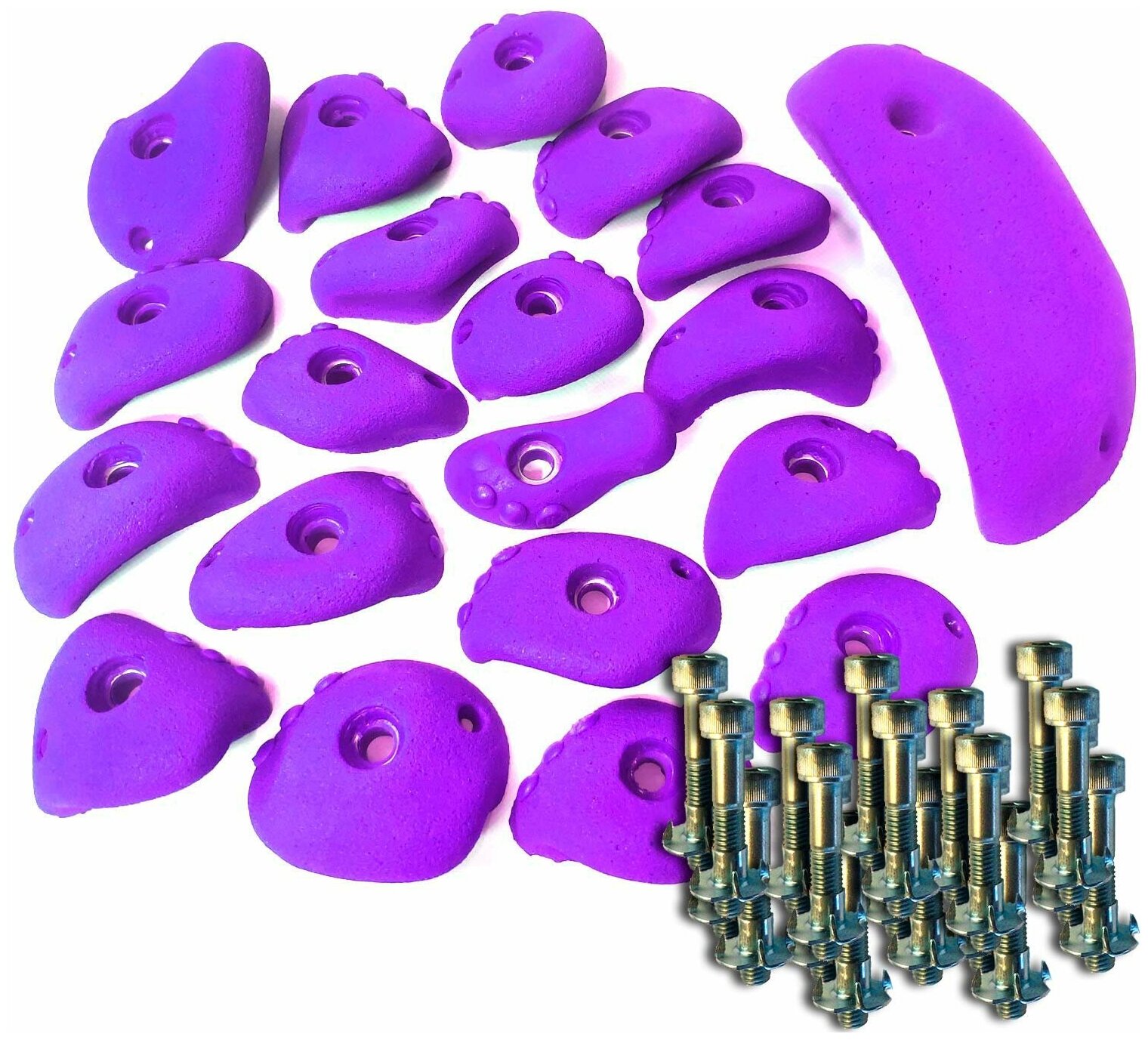 Детские зацепы Dot19FPlusBolt для домашнего скалодрома 20 штук детям от 2 до 4 лет с крепежом