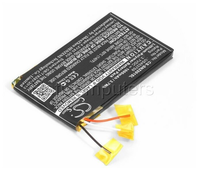 Аккумуляторная батарея CameronSino CS-SNZ001SL для mp3 плеера Sony NWZ-ZX1 (US453759) 1000mAh