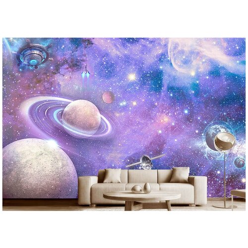 Фотообои Модный Дом Розовые Дали 270x200 см 4441₽