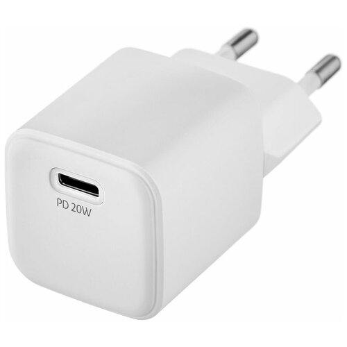 Адаптер питания uBear Select Wall charger 20W, бел, USB-C (WC20WH01-AD) , 1 шт. сетевое зарядное устройство satechi 20w usb c pd wall charger 1xusb type c pd серый st uc20wcm eu