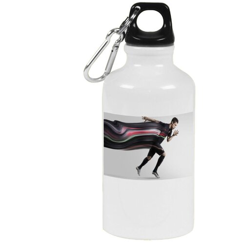 фото Бутылка с карабином coolpodarok футбол футболист кристиан роналдо бежит бег
