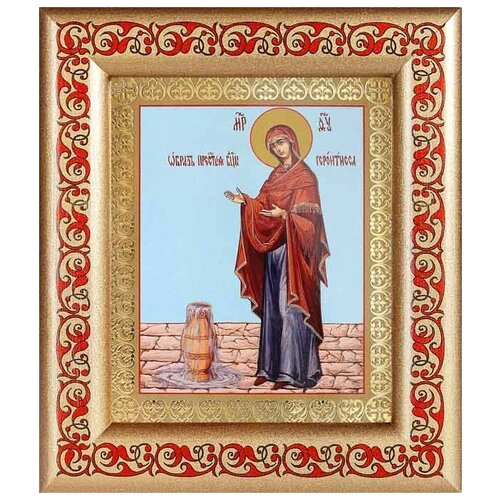 икона божией матери геронтисса рамка с узором 19 22 5 см Икона Божией Матери Геронтисса, рамка с узором 14,5*16,5 см