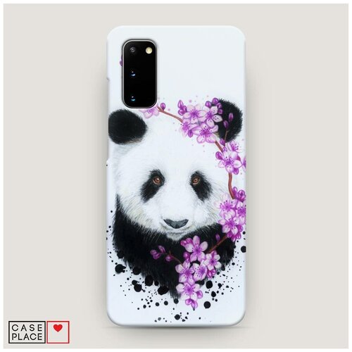фото Чехол пластиковый samsung galaxy s20 панда и сакура case place