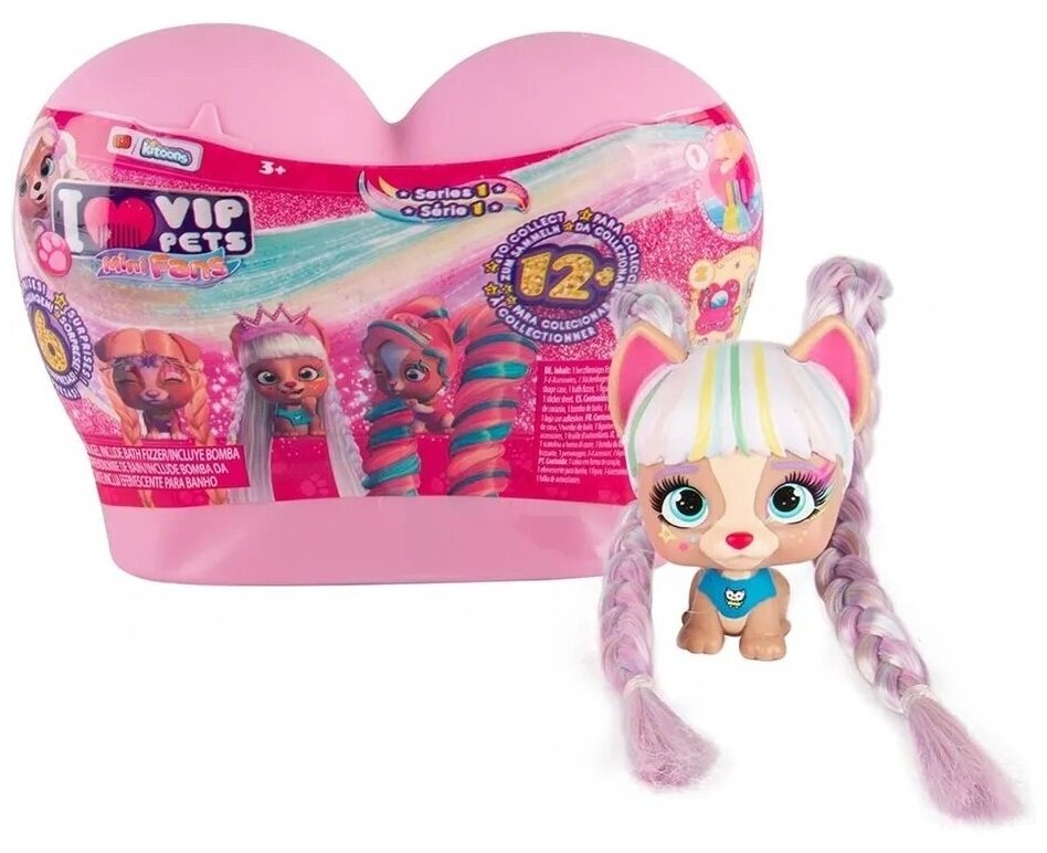Фигурка Imc Toys VIP Pets Модные щенки, коллекция Мини Фаны, светло-розовый