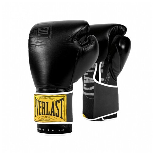 Перчатки тренировочные Everlast 1910 Classic 16oz черн. лапы боксерские тактические everlast 1910 mantis