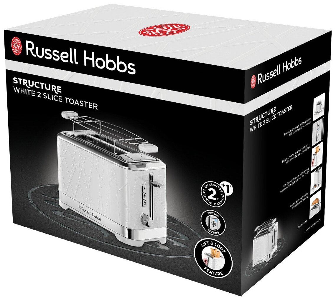 Тостер Russell Hobbs 28090-56 Structure 2S Toaster White - фото №5