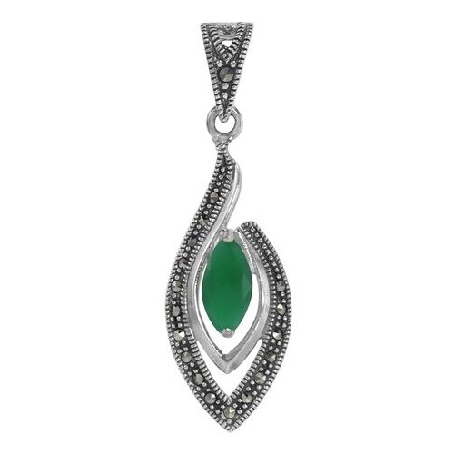 Серебряная подвеска 'Лиора' с фианитом и марказитами