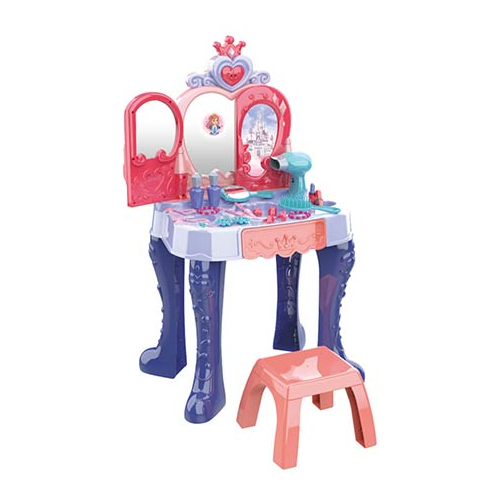 Детское трюмо туалетный столик сенсорный со стульчиком 661-132 008 18 туалетный столик трюмо игровой со звуком светом и плеером