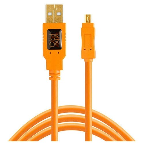 Tether Tools CU8015-ORG USB кабель 4,6 m 2.0 USB A Mini-USB B Оранжевый