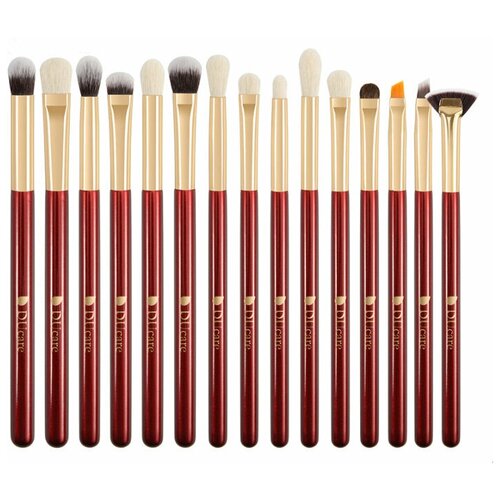 Набор кистей для макияжа глаз DUCARE 15 RED