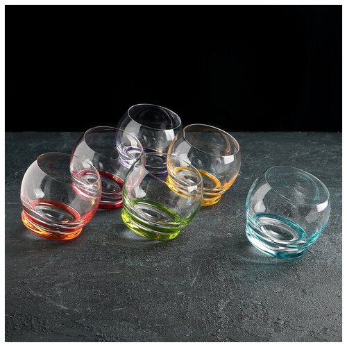 фото Набор стаканов для виски bohemia crystal crazy, 390 мл, 6 шт qwen