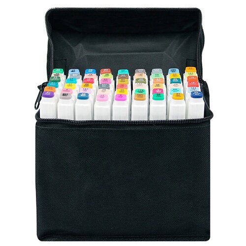 Набор двусторонних спиртовых маркеров TouchFive 40 цветов в сумке-пенале