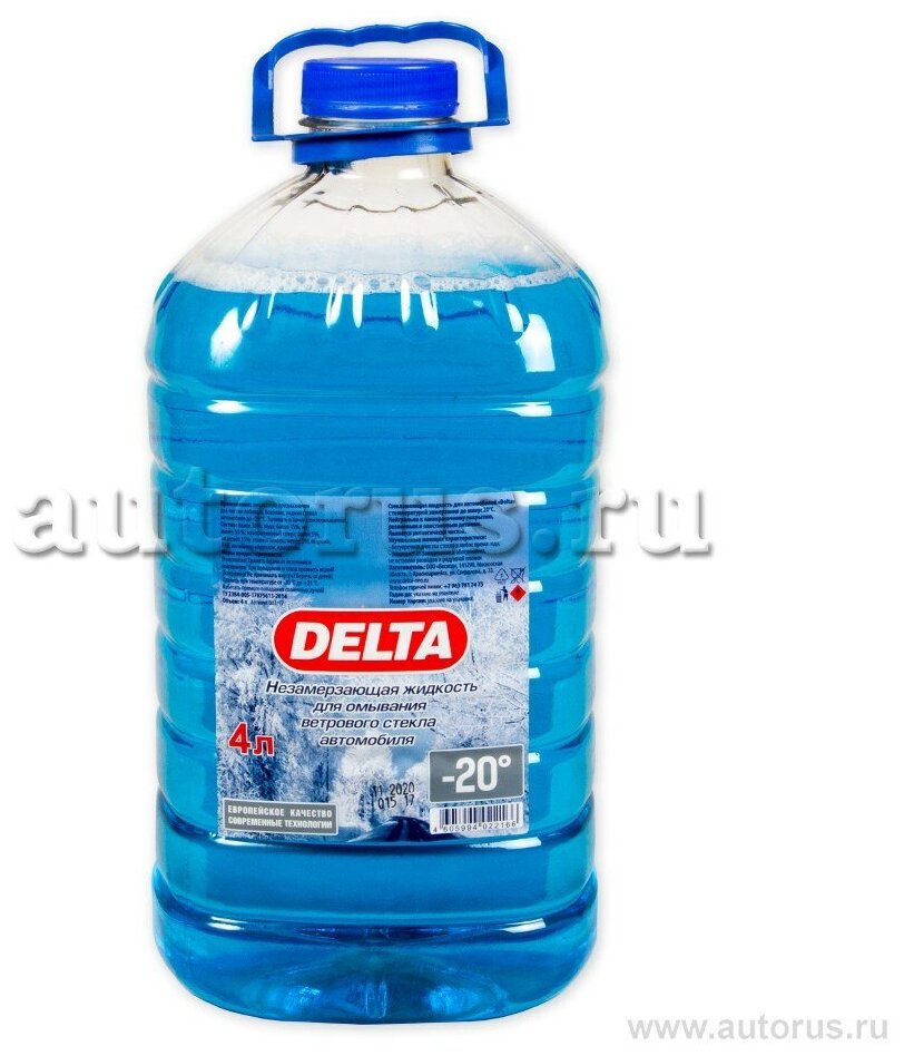 Жидкость омывателя незамерзающая -20c delta-neo пэт готовая 4 л 00-000001551