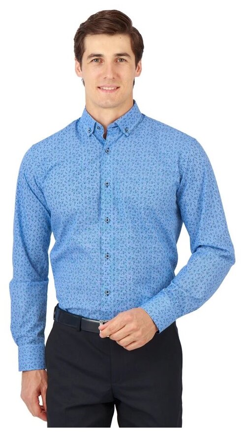 Рубашка GroStyle, размер 40/182, голубой